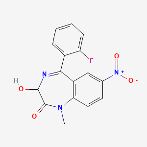 Chemical structure of 3-Hydroxyflunitrazepam