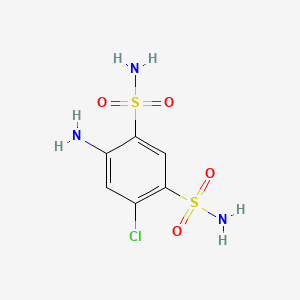 Chemical structure of 4-Amino-6-chloro-1,3-benzenedisulfonamide