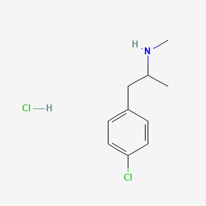 Chemical structure of p-Chloromethamphetamine hydrochloride