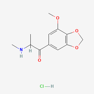 Chemical structure of 5-methoxy Methylone (hydrochloride)