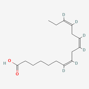 Chemical structure of 7(Z),10(Z),13(Z)-Hexadecatrienoic Acid-d6