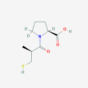 Chemical structure of Captopril-d3