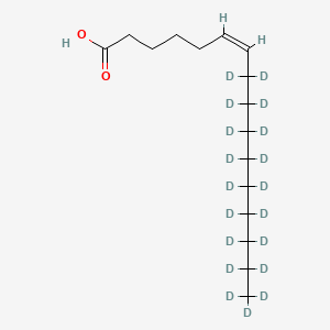 Chemical structure of cis-6-Hexadecenoic Acid-d19