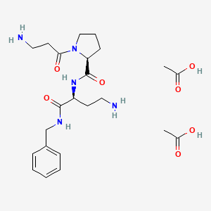 Chemical structure of Dipeptide diaminobutyroyl benzylamide (acetate)