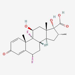 Chemical structure of Fluticasone 17β-Carboxylic Acid