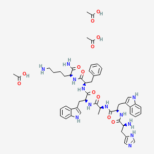 Chemical structure of GHRP-6 (acetate)