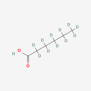 Chemical structure of Hexanoic Acid-d11