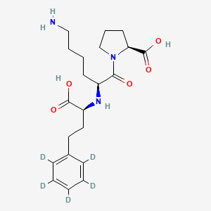 Chemical structure of Lisinopril-d5