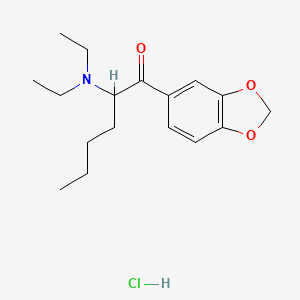 Chemical structure of N,N-diethyl Hexylone (hydrochloride)