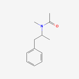 Chemical structure of N-Acetylmethamphetamine