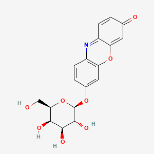 Chemical structure of Resorufin galactopyranoside