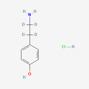 Chemical structure of Tyramine-d4 (hydrochloride)