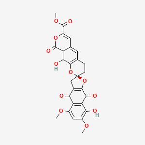 Chemical structure of β-Rubromycin