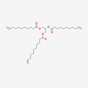 Chemical structure of 1,2,3-Tri-10(Z)-undecenoyl glycerol