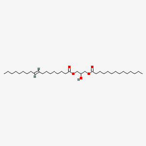 Chemical structure of 1-Myristoyl-3-Elaidoyl-rac-glycerol