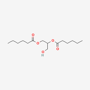 Chemical structure of Dihexanoin