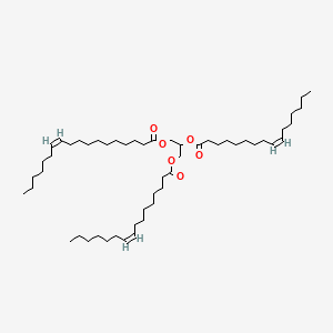 Chemical structure of 1,2-Dipalmitoleoyl-3-11(Z)-Octadecenoyl-rac-glycerol