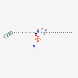 Chemical structure of C16 Sphingomyelin-d9 (d18:1/16:0-d9)