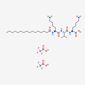 Chemical structure of Palmitoyl Tripeptide-5 (trifluoroacetate salt)