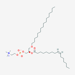 Chemical structure of 1-1(Z)-Hexadecenyl-2-Palmitoyl-d9-sn-glycero-3-PC