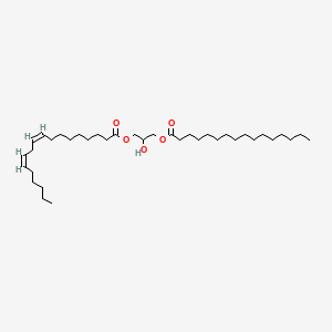 Chemical structure of 1-Palmitoyl-3-linoleoylglycerol