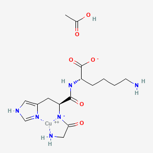 Chemical structure of GHK-Cu (acetate)
