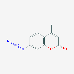 Chemical structure of 7-Azido-4-methylcoumarin