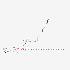 Chemical structure of 1-1(Z)-Hexadecenyl-2-Palmitoyl-sn-glycero-3-PE