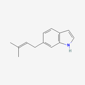 Chemical structure of 6-Prenylindole