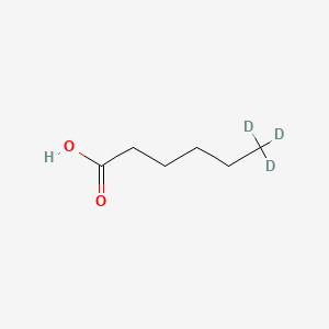 Chemical structure of Hexanoic Acid-d3