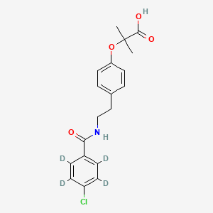 Chemical structure of Bezafibrate-d4