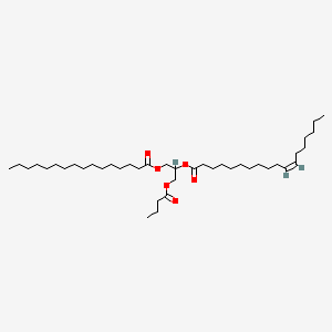 Chemical structure of 1-Palmitoyl-2-11(Z)-Octadecenoyl-3-Butyroyl-rac-glycerol