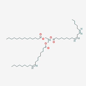 Chemical structure of 1-Myristoyl-2-Linoleoyl-3-Oleoyl-rac-glycerol