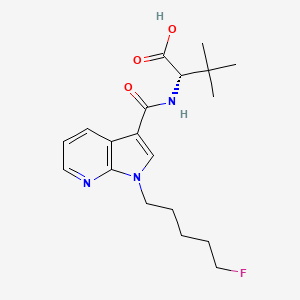 Chemical structure of 5-fluoro MDMB-7-PAICA butanoic acid metabolite
