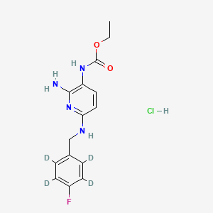 Chemical structure of Flupirtine-d4 (hydrochloride)