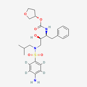 Chemical structure of Amprenavir-d4