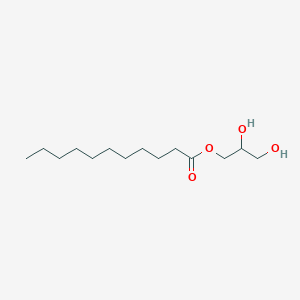 Chemical structure of 1-Undecanoyl-rac-glycerol