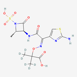 Chemical structure of Aztreonam-d6