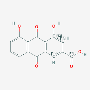 Chemical structure of Rhein-13C4