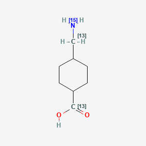 Chemical structure of Tranexamic Acid-13C2,15N
