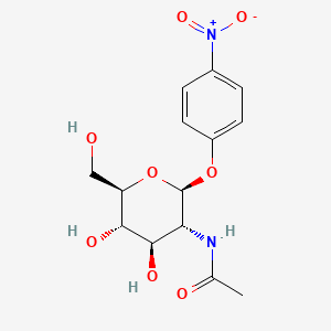 Chemical structure of 4-Nitrophenyl-N-acetyl-β-D-glucosaminide