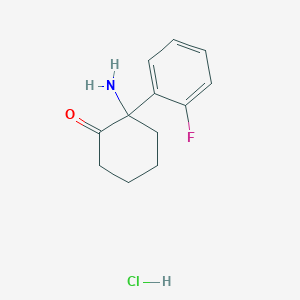 Chemical structure of 2-fluoro Deschloronorketamine (hydrochloride)