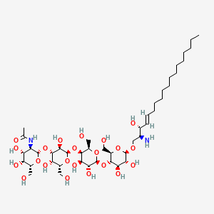 Chemical structure of Lyso-globotetraosylceramide (d18:1)