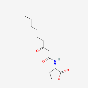 Chemical structure of N-3-oxo-decanoyl-L-Homoserine lactone