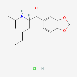 Chemical structure of N-Isopropyl Hexylone Hydrochloride