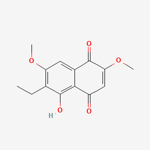 Chemical structure of 6-Ethyl-2,7-dimethoxyjuglone