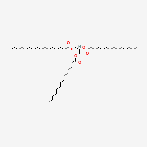 Chemical structure of 1,2-Dimyristoyl-3-Palmitoyl-rac-glycerol