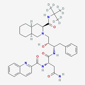 Chemical structure of Saquinavir-d9