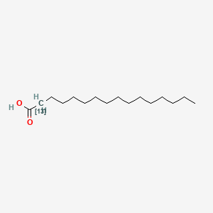 Chemical structure of (2-~13~C)Hexadecanoic acid