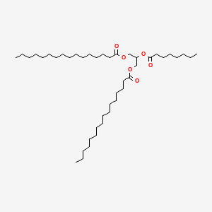 Chemical structure of 1,3-Dipalmitoyl-2-Octanoyl-rac-glycerol